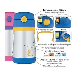 Термос пляшечка Thermos Foogo для дітей з нержавіючої сталі Pink 0.29 L - мініатюра 2