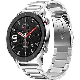 Ремінець сталевий BeWatch 20 мм для Amazfit GTR 42мм/GTS/BIP lite Сріблястий (1110405)