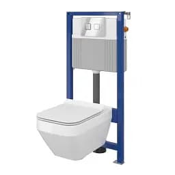 Інсталяція Cersanit AQUA 52 з кнопкою Accento Square + унітаз Crea із сидінням Slim 30412
