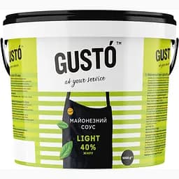 Майонезный соус Gusto Light 40% в ведерке 1 кг