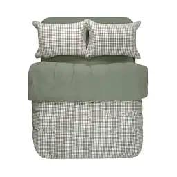 Постельное белье Lotus Home - Checked Gingham олива семейный