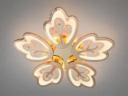 Стельова LED люстра Diasha 8148/5G золото, квітка, 90 Вт, 65 см, 12-17m2 - мініатюра 2