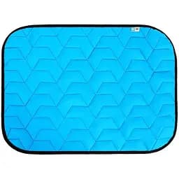 Подстилка для собак AiryVest размер M 80х55 см голубовато-черная