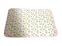 Багаторазова пелюшка Курносики Корівки, непромокаюча, 70х50 см, рожевий з білим (7140 пик)