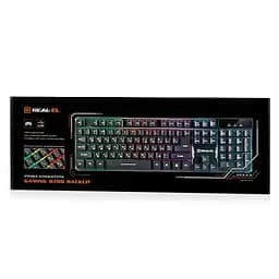 Клавіатура REAL-EL 8700 Gaming Backlit, black - мініатюра 3