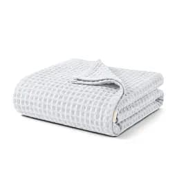 Плед-покривало Cosas Greek Waffle Snow вафельне 75х95 см (Blanket_01Snow_GreekWaffle_75x95)