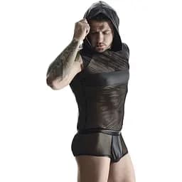 Мужская футболка с капюшоном Regnes Fetish Planet S (черный)