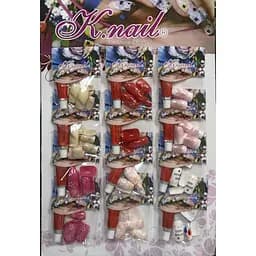 Ногти накладные K·Nail цветные с рисунком упаковки 12 шт. No 7