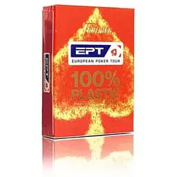 Карты игральные Fournier EPT 100% Plastic Jumbo Index (red) (10018440-1)