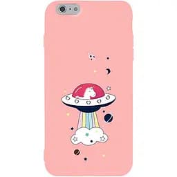 Чехол-накладка Toto Matt TPU 2 mm Print Case Apple iPhone 6/6s #17 Ufo Pink