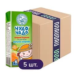 Сок Чудо-Чадо Яблочно-морковный неосветленный стерилизованный 1 л (5 шт. x 200 мл)