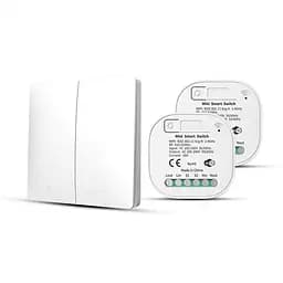 Выключатель дистанционный Wi-Fi двухклавишный Белый