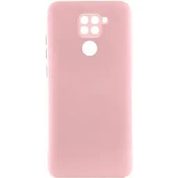 Чохол TPU GETMAN Liquid Silk Full Camera для Xiaomi Redmi Note 9 / Redmi 10X Рожевий / Pink