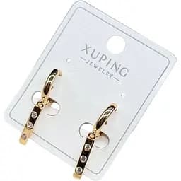 Сережки Xuping з фіанітами гіпоалергенне медичне золото