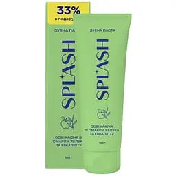 Зубна паста Splash освіжаюча зі смаком яблука та евкаліпту 75 г + 25 г