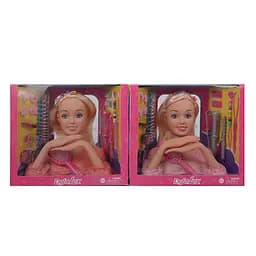 Кукла голова для причёсок 8415 DEFA, плойка, косметика, заколочки, коробке (6200000008431) МИКС