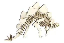 Дерев'яний конструктор "Стегозавр" 50 деталей