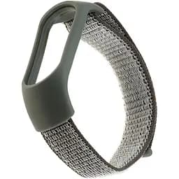 Ремешок Nylon Mi Band 3/4/5/6/7 Военный зеленый