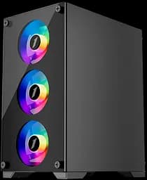 Корпус 1stPlayer X2-M-BK-4F7 ARGB Black - мініатюра 3