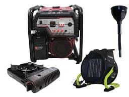 Бензиновий генератор EF Power 5,0/5,5 кВт, однофазний, ручний запуск + газова плитка Orcamp CK-505 + електричний обігрівач Gardyer HE2000 та лійка (KYH6500S-IV(K))