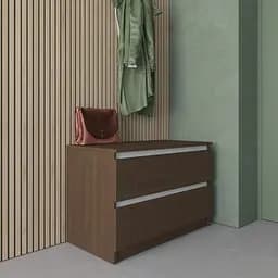 Комод Vays R-19, 2 шухляди без ручок, ЛДСП, 80×40×53 см - для передпокою, спальні, вітальні - мініатюра 7