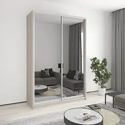 Шкаф-купе двухдверный MebelStar Стандарт AL 2 Зеркала 160x45x240 см Кашемир (MBS-3822)