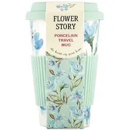 Чашка Keramia Flower story з силіконовою кришкою 440 мл (21-279-063)