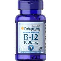 Вітаміни та мінерали Puritan's Pride Vitamin B-12 1000 mcg Timed Release, 100 каплет