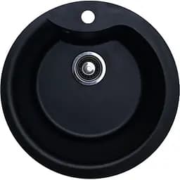 Кухонна мийка Adamant WAVE антрацит d 485x210 мм, без крила d 48 - мініатюра 1