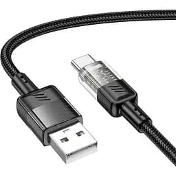 Кабель Hoco Spirit Type-C прозрачный зарядный кабель для передачи данных U129 1,2 м 3A