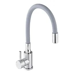 Змішувач для кухні Armata SUS-011 gray з гнучким виливом CH6184 Нержавіюча сталь