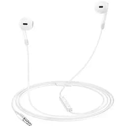 Навушники Hoco Pure joy wire control earphones with microphone 3.5 мм M109 білі - мініатюра 3