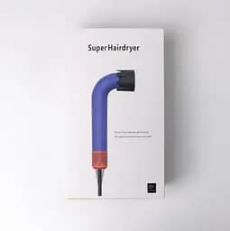 Фен-стайлер для волосся Super Hairdryer 1600 Вт 4 насадки, синій - мініатюра 3