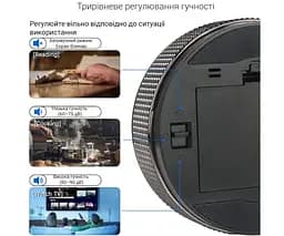 Кухонний таймер з дисплеєм і регулятором гучності, магнітний, цифровий, чорний - мініатюра 4