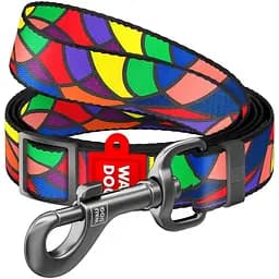 Повідець для собак Waudog Nylon Вітраж, 122х1,5см, різнокольоровий