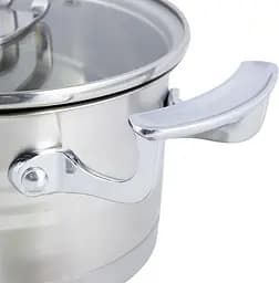 Каструля Kamille індукційна Casserote із нержавіючої сталі зі скляною кришкою Ø18х10 см kuh0007837 - мініатюра 6