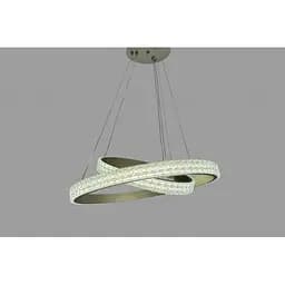 Підвісна люстра LED у спальню Linisoln 1956-60*40 металевий, акриловий, кольору шампань, діаметр 60*40 см, висота 50-120 см - мініатюра 2