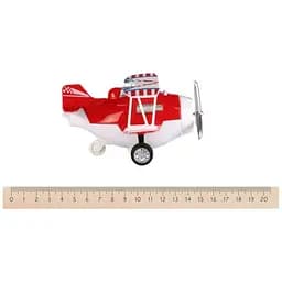 Літак металевий інерційний Same Toy Aircraft червоний зі світлом і музикою SY8012Ut-3 - мініатюра 3