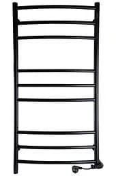 Електрична рушникосушка Unio LDE ER 1000-500-9 BLK Драбинка Дуга Еліт чорна, Чорний матовий, Праве, Механічний