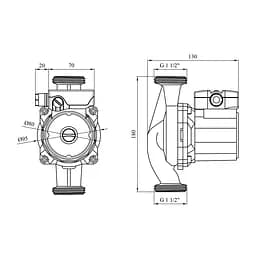 Насос циркуляційний Forwater WRS 25/6-180 Green (Wilo) CV016499 - мініатюра 2