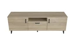 Тумба Лестер на конусних ніжках Ferrum-decor 48x139x38 Чорний метал ДСП Дуб Сонома 16 мм (FRD-106804) - мініатюра 2
