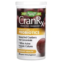 Клюква биоактивная с пробиотиком Nature's Way CranRx Women's Care with Probiotics 60 вегетарианских капсул