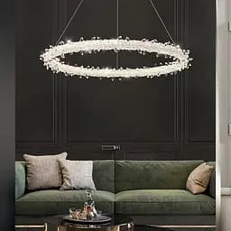 Неймовірна кришталева підвісна люстра Ø 80 см | Арт. MD 9105R-800 CH | Line F