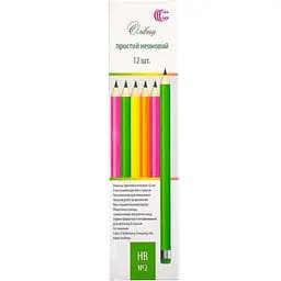 Набір олівців 12 кольорів CR255-12 неоновий