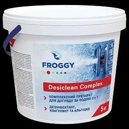 Комплексний засіб 3 в 1 для басейну Froggy Desiclean Complex 5 кг таблетки 200 г для дезінфекції води