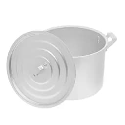 Каструля матова алюмінієва із кришкою 10 л, Interos Сірий 86209