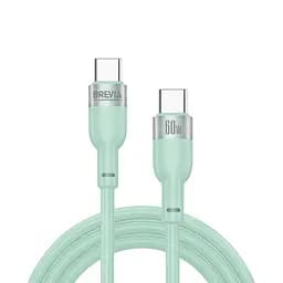 Кабель Brevia Type-C to Type-C 60W 1,2 м, м'ятний box (52120MCCC1)