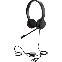 Комп'ютерна гарнітура Jabra Evolve 20 Stereo USB C/A MS (4999-823-169) [152289] - мініатюра 2