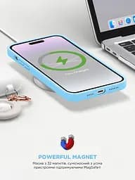 Силиконовый чехол с MagSafe для Apple iPhone 14 Pro Max, ICON2 MagCase, голубой, противоударный, панель с мягкой подкладкой, защита всего корпуса, поддержка беспроводной зарядки, совместим с защитными стеклами и пленками, ArmorStandart (ARM68414) - мініатюра 9