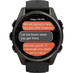 Смарт-годинник Garmin Fenix ​​8 Amoled Sapphire Carbon Gray DLC Tit. w. Black/Pebble Gray S. Band 43 mm (010-02903-20) - мініатюра 7
